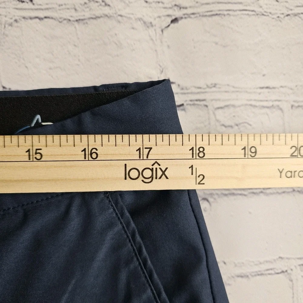 Greg Norman Men's Performance Pants Size 36x34 Navy Blue Golf Stretch Flat Front